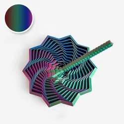 Sensory Fidget Star: 3D Spiral Illusion Stress Relief Ornament (Colorful)