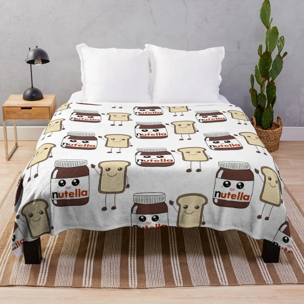 

Nutella and bread Throw Blanket Furry Sofas Blankets