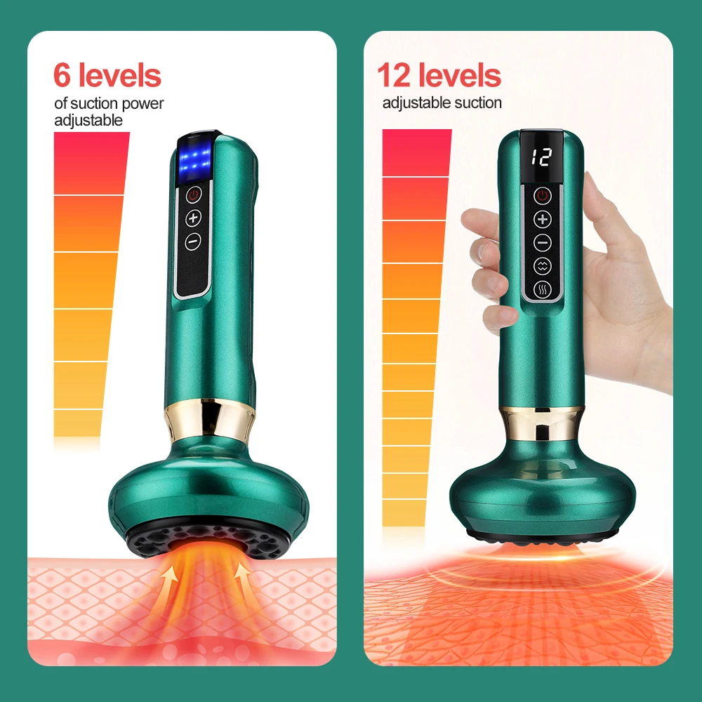 Electric Cupping Device Chinese Medicine Vacuum Suction Jars Infrared Heating Chinese Massage for Back Scraping Relieve Fatigue 3