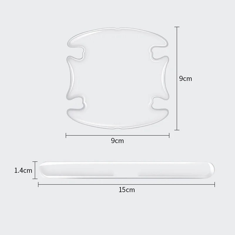 Car Door Handle Bowl Scratch Protective Invisible Transparent Stickers Silicon Rearview Mirror Anti-collision Protection Strip
