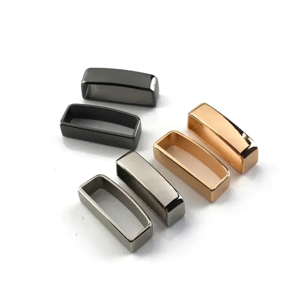 Metal D Ring Buckle 2Pieces Belt Keeper Metal D Shape Belt Strap Loop Ring Alloy Buckle Leather Craft DIY Parts Accessories
