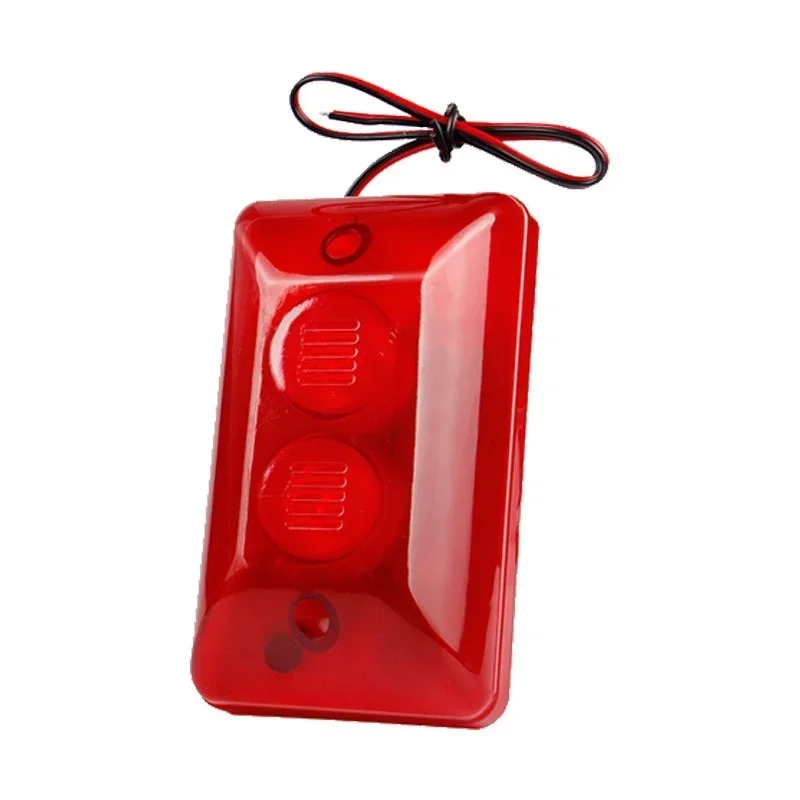 Mini Piezo Strobe Light Siren 12V Wired Alarm Hi Sound 115dB TPS-123