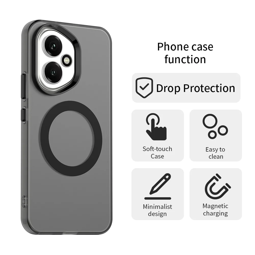 Luxury Magnetic Wireless Charging Case - Candy Color Back Cover