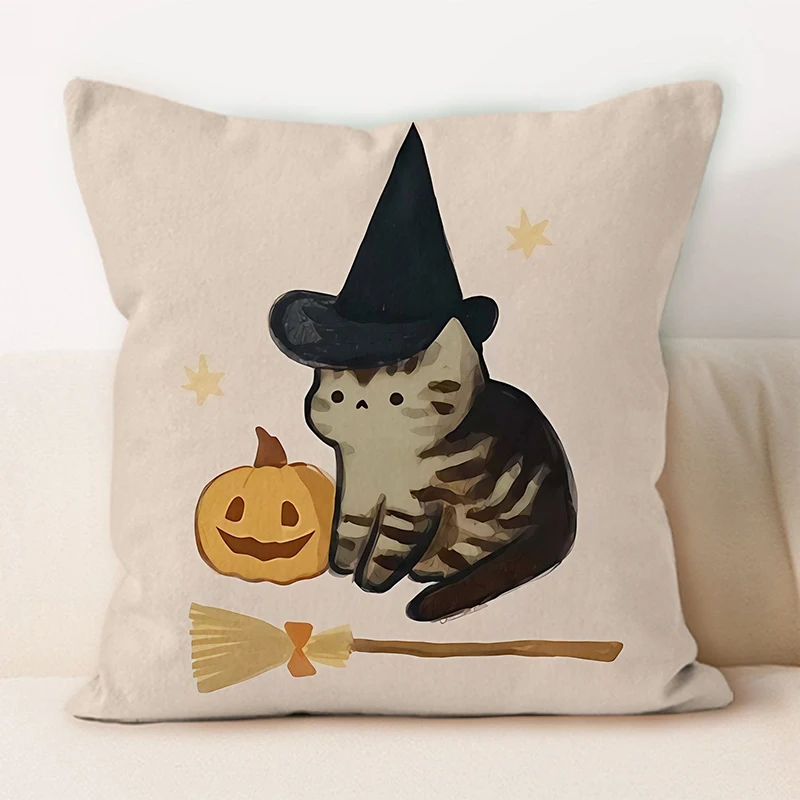 Charming Cartoon Cat Throw Pillow Covers