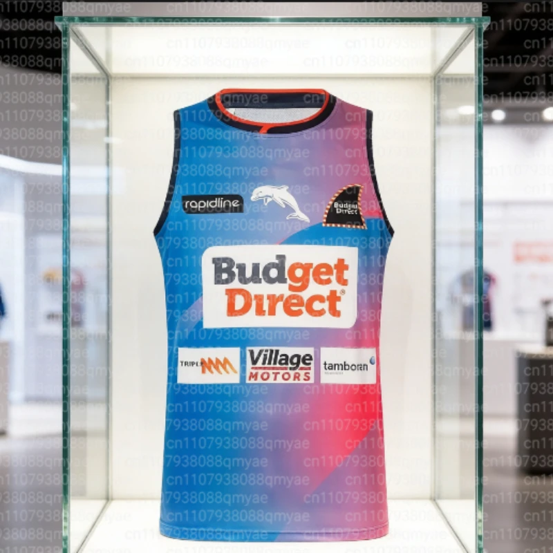 2026 Neues Eltern-Kind-Stil Rugby-Shirt DOLPHINS Rugby-Trikot Weste Outdoor-Sport Schnelltrocknende Atmungsaktive Weste