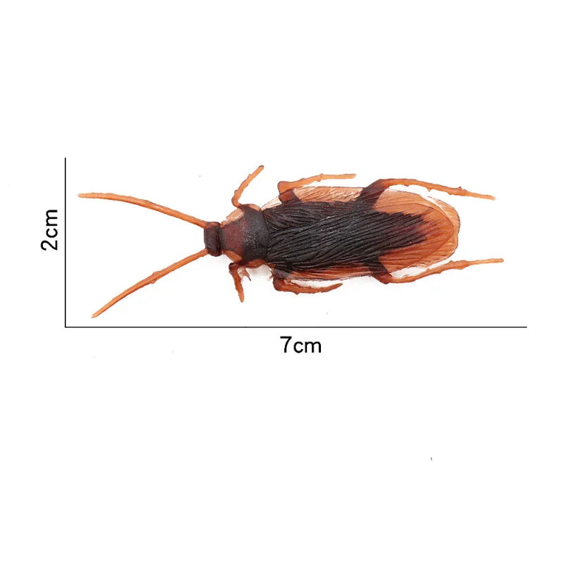 Halloween gadget Plastic Cockroaches Joke Decoration Props Rubber Toy Gags Practical Jokes Toys Plastic Bugs Cockroach prank toys joke toys
