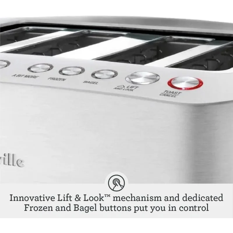 4-Slice BTA840XL Die-Cast Smart Toaster, Brushed Aluminum 5