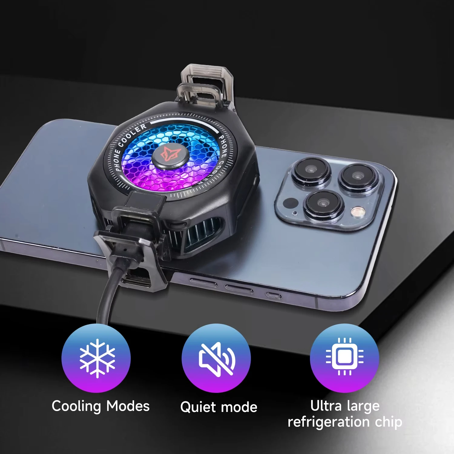 Sarafox X5 PRO Phone Radiator WASP Funcooler RGB Magnetic /clip