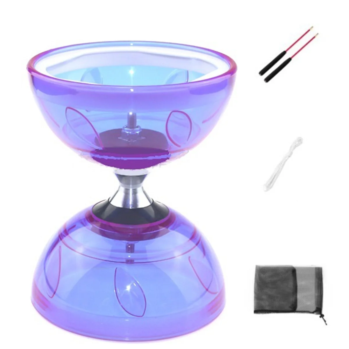 B48B-China Diabolo Suit Three Bearings China Diabolo Toy Luminous Children Pull the Bell.