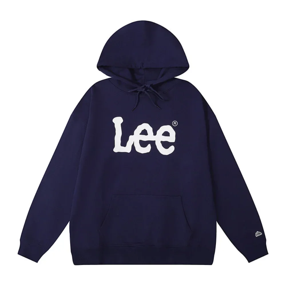 Lee Hooded Sweater High Version Print Women's Korean Ins Style Versatile Casual Men's Hoodie Loose Top Couple Unisex 3