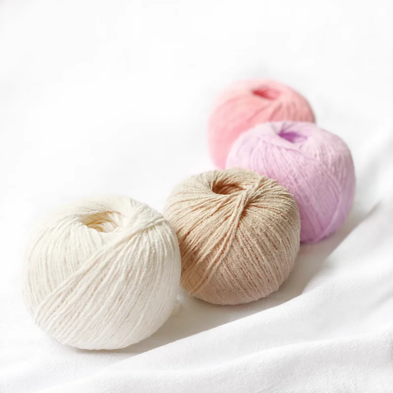 2mm Fluffy Cotton Fine Chenille Matte 50g DIY Hand Crochet Doll Knitting Doll Edelweiss Gold Velvet Wool Knitting Sweater Shoes 3