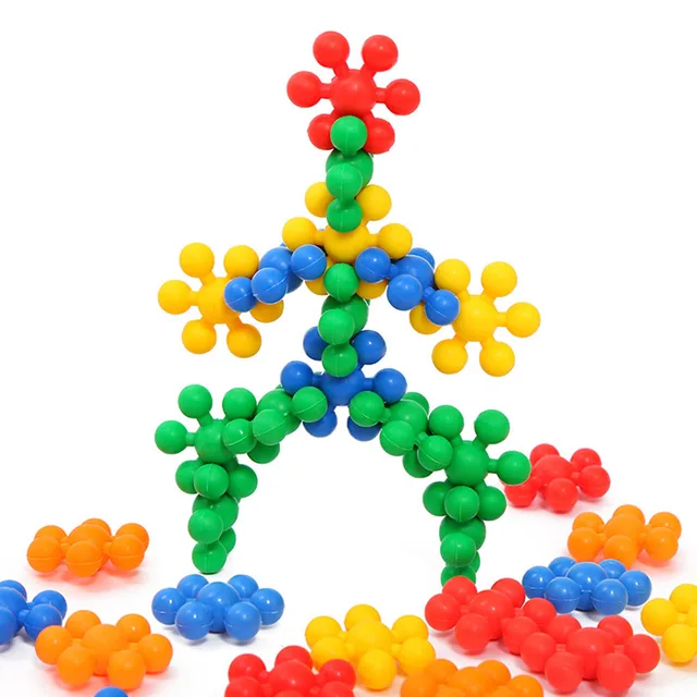 New Plum Blossom Building Blocks Bricks 3D Snowflake Building Blocks Baby Kids Educational Toys DIY Interlocking Puzzle Toys 1