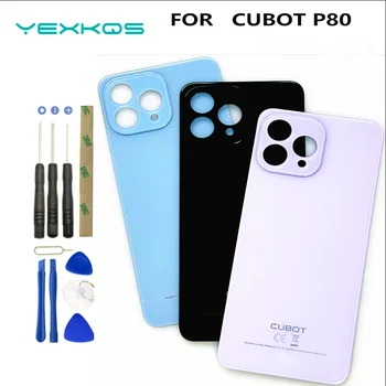 Custodia protettiva per batteria Cover posteriore adesiva con vetro per fotocamera per telefono CUBOT P80 Parti di ricambio perfette Strumenti gratuiti