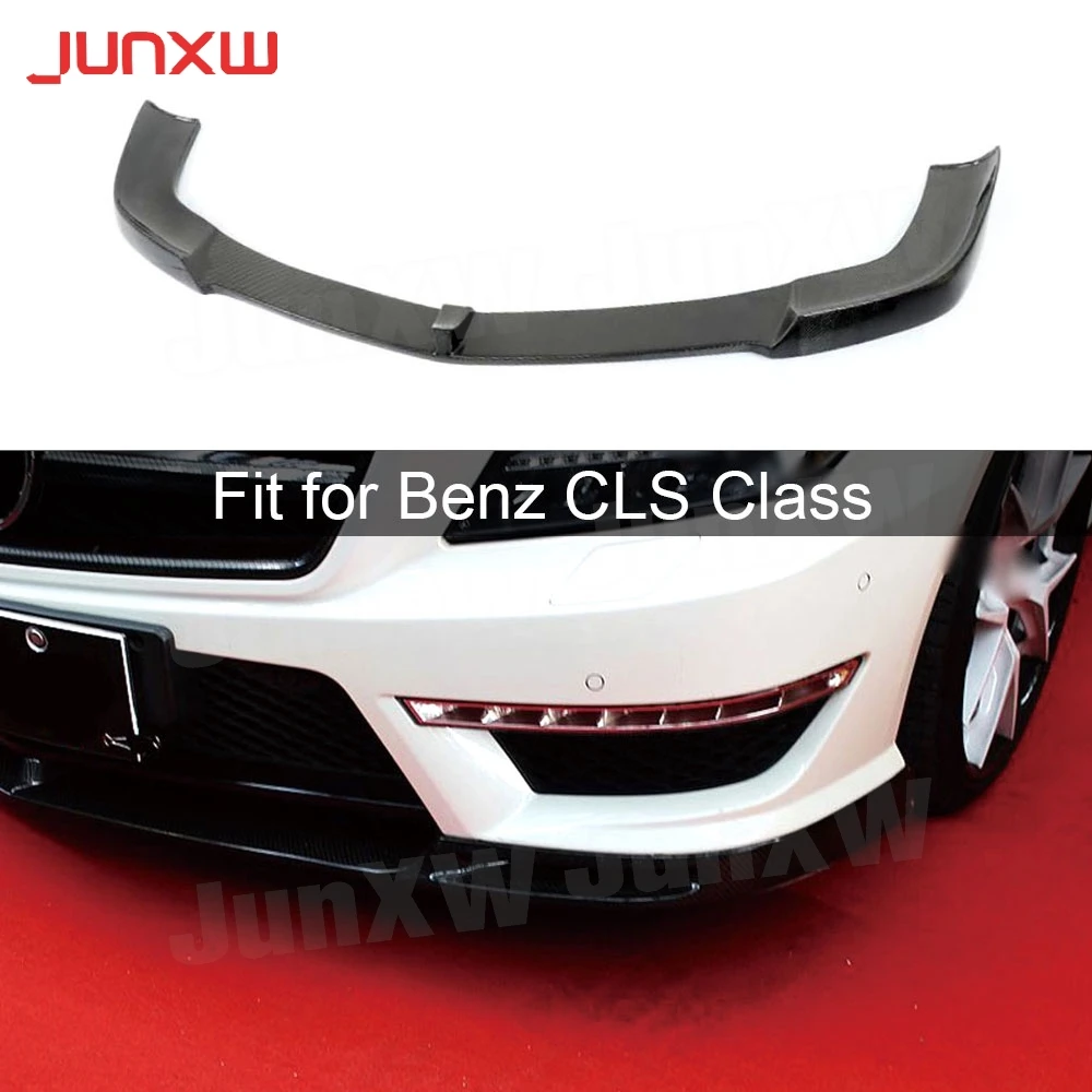 

For W218 Carbon Fiber Front Lip Spoiler For Mercedez Benz CLS Class CLS63 AMG 2012-2015 Car Bumper Chin Guard FRP