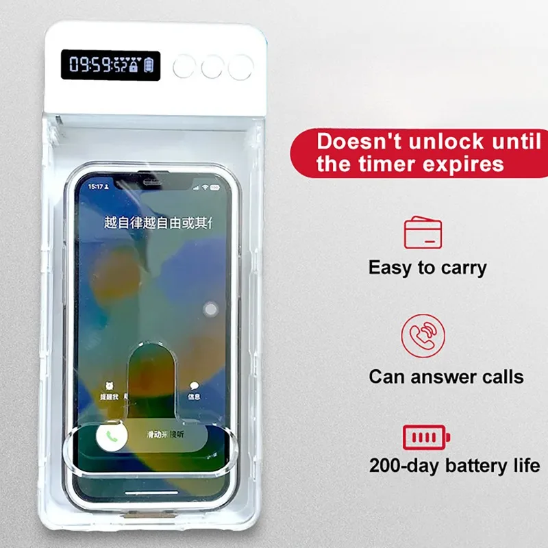 Enhanced Self-Discipline Timer Lock Box with LCD Display and Internet Detox Functionality