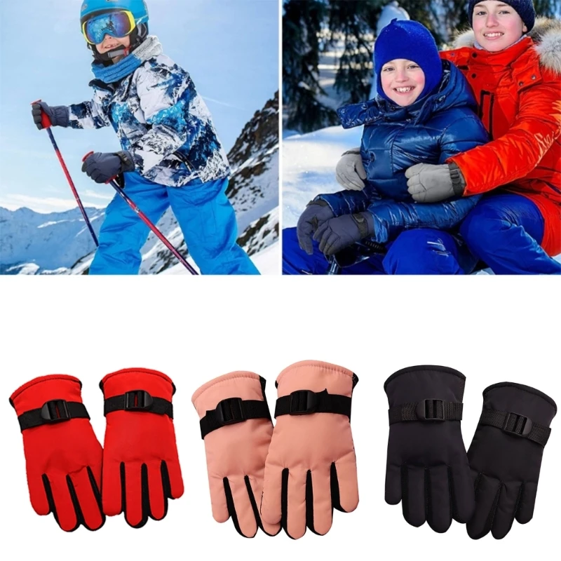 Kids Ski Gloves Children Winter Snow Mittens Thermal Gloves for 3-13 Years Kids