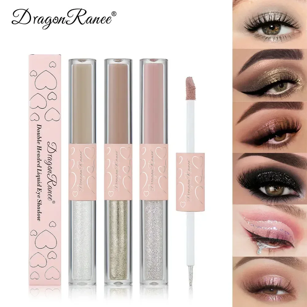 Matte Liquid Eyeshadow Shimmer Glitter Brighten Fine Glitter Low Saturation Double-headed Monochrome Nude Eyeshadow Beauty Tools