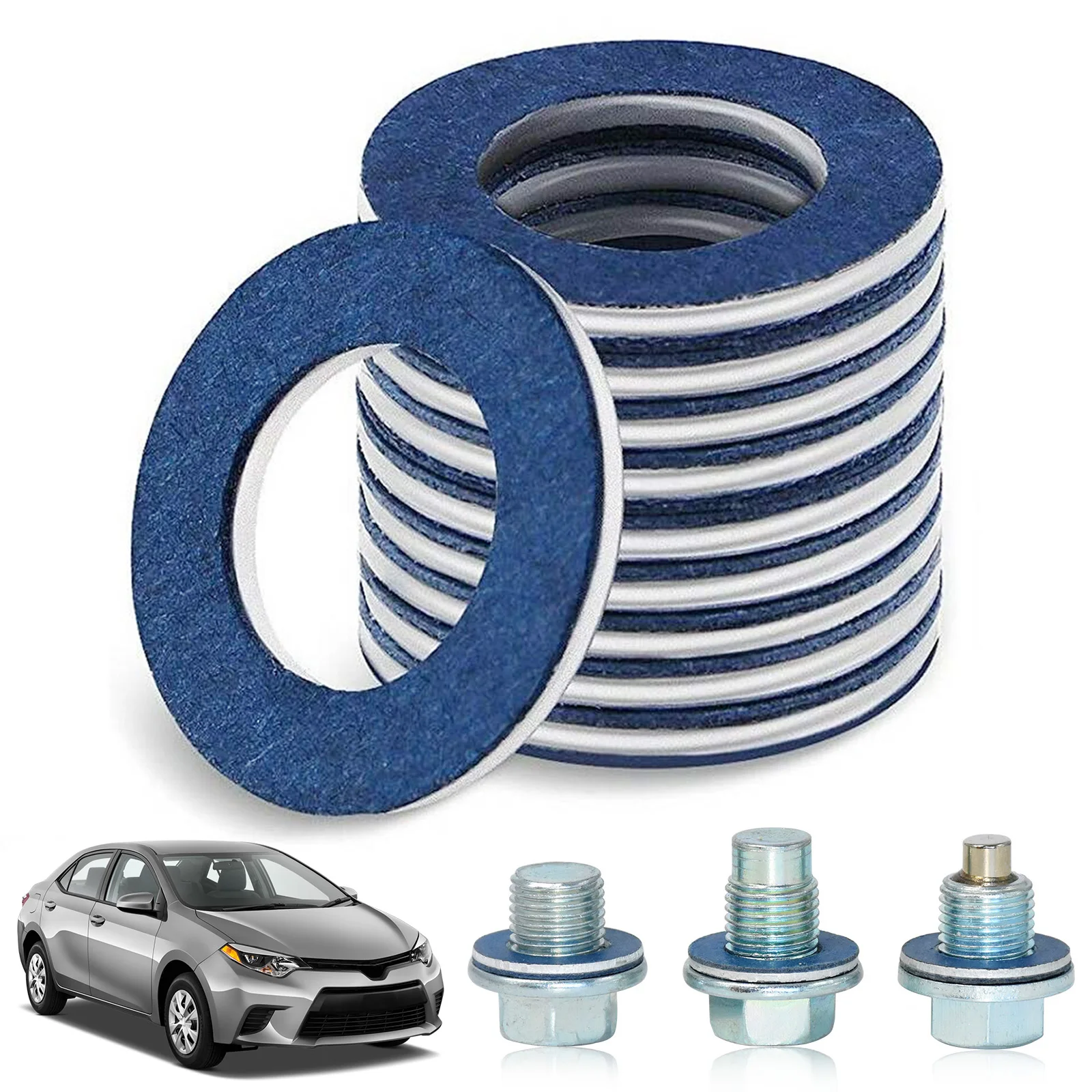 New 20 Pc For Toyota Oil Teflon Drain Plug Washer Gasket Eef Indicado En Descripción | Meses Sin Interés - Foto 6