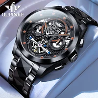 OUPINKE Multi-level Design Automatic Watches Mens Swiss TOP Brand Sapphire Mirror Tungsten Calendar Waterproof Luminous Luxury 1