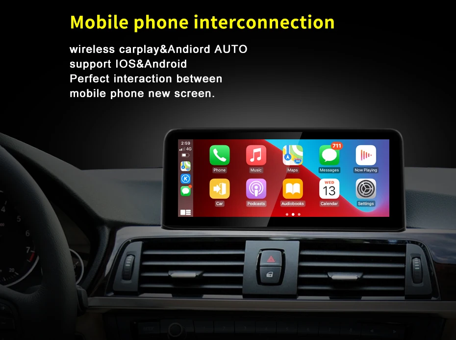 NEW ID8 Snapdragon665 8Core Android13 Carplay Auto For BMW 3Series F30 F31 F34 E