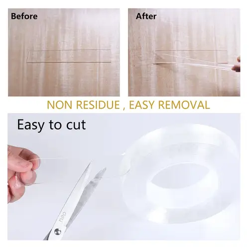 5m Double Contact Nano Tape Powerful Extra Strong Sided Adhesive for Kitchen and Bathroom Waterproof and Cleanable Tool - Image 5