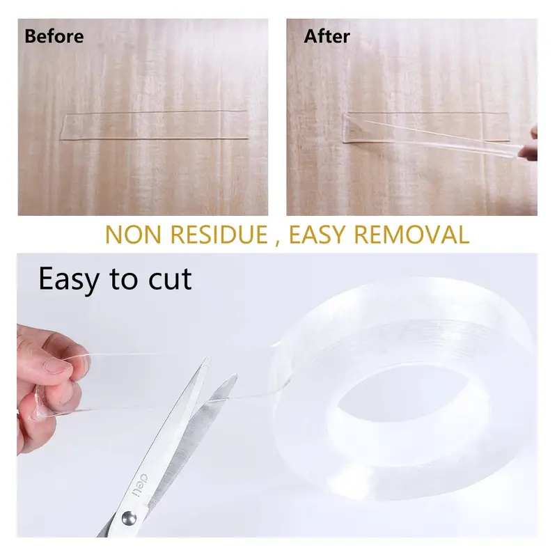 5m Double Contact Nano Tape Powerful Extra Strong Sided Adhesive for Kitchen and Bathroom Waterproof and Cleanable Tool - Image 5