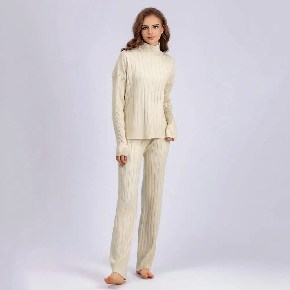 

2 шт./комплект, женские осенние широкие брюки с высоким воротником