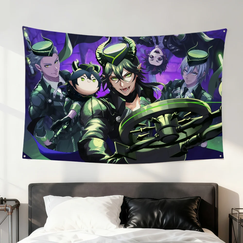 Game Anime t-Twisted-Wonderland Art Flag Hogar für Zimmer, Wohnheim, Camping, Party, Picknick, Dekoration, Geschenk, Banner, Garage, Wandbehang – Detail 16