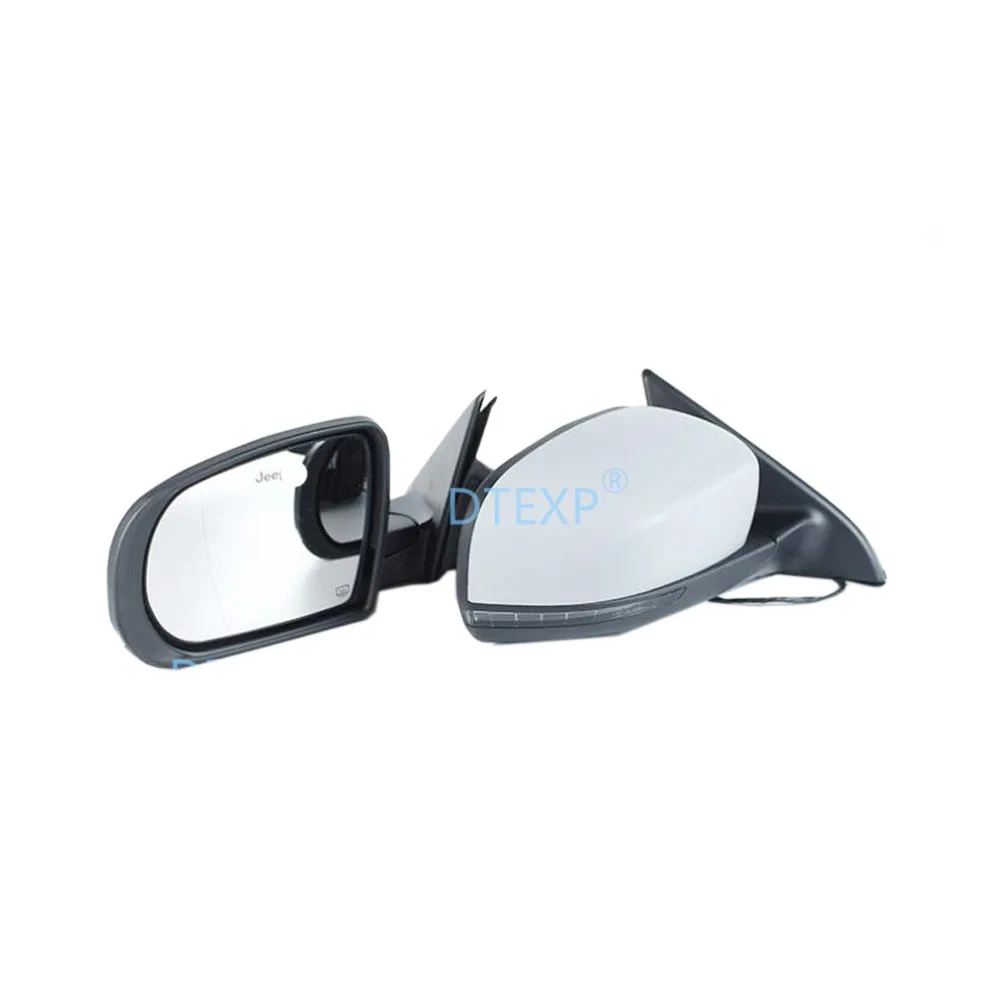 1 Piece 2016-2020 LHD Side Mirror for Compass Rear Glass Parking Mirror Heat 9 or 11 Wires with Turning Signal Lamp No Painting