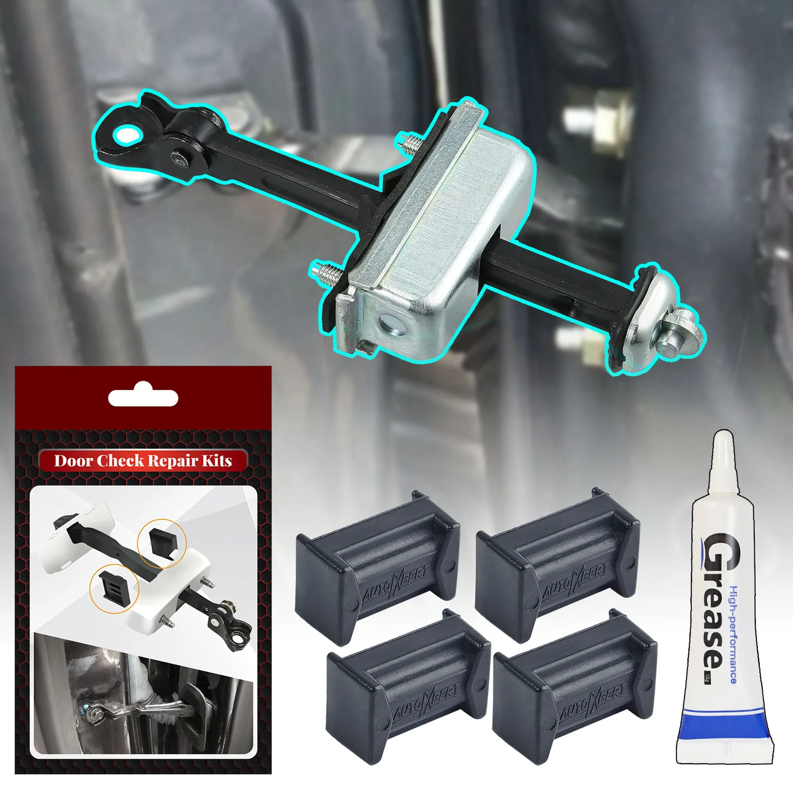 X AUTOHAUX 4-Piece Car Door Pull Strap End Cap Repair Kit For Lincoln Town Car 2003-2008 4.6L V8 - View #9