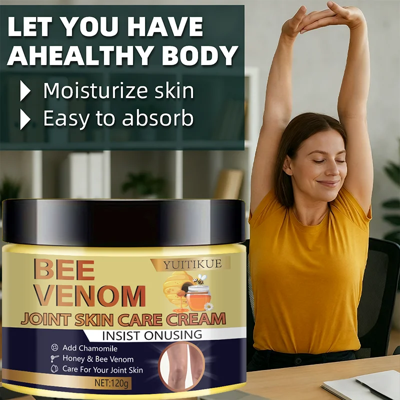 Bee Venom Cream for Joint and Muscles Soothing Leg skin Reduce ltchinessStrengthen Barrier Moisturizing Knee Body Massage Cream