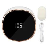 เครื่องจ่ายสบู่อัตโนมัติโฟมแฮนด์ฟรีติดผนังโฟมแบบชาร์จไฟได้ไร้สัมผัสสมาร์ทเครื่องจ่ายไฟฟ้าสำหรับห้องน้ำติดผนัง 3