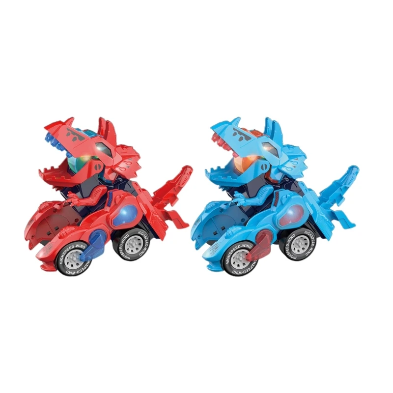 Children Transforming Dinosaur-Car Deformation Toys  Truck Inertial Vehicle Figures Robot Education Gift for Boys