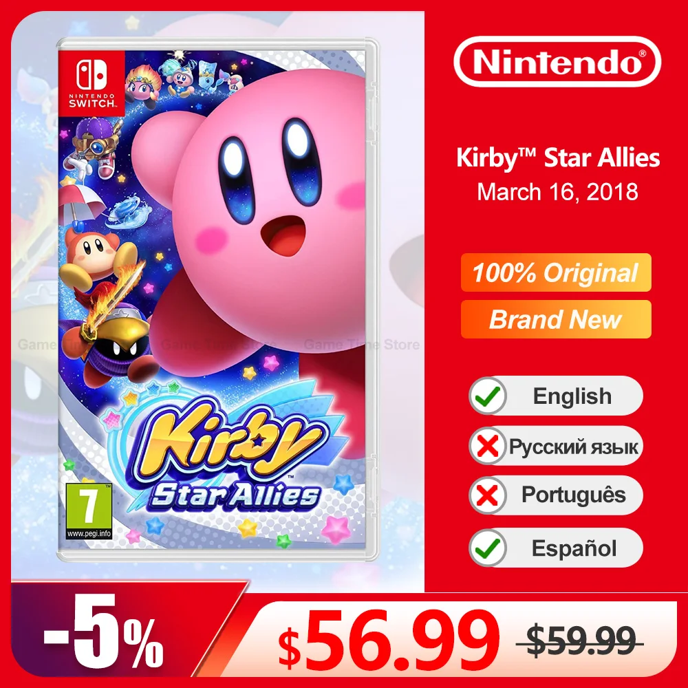

Kirby Star Alliance Nintendo Switch, игровые предложения 100%, официальная Оригинальная карта физической игры, экшн-жанр для Switch OLED Lite