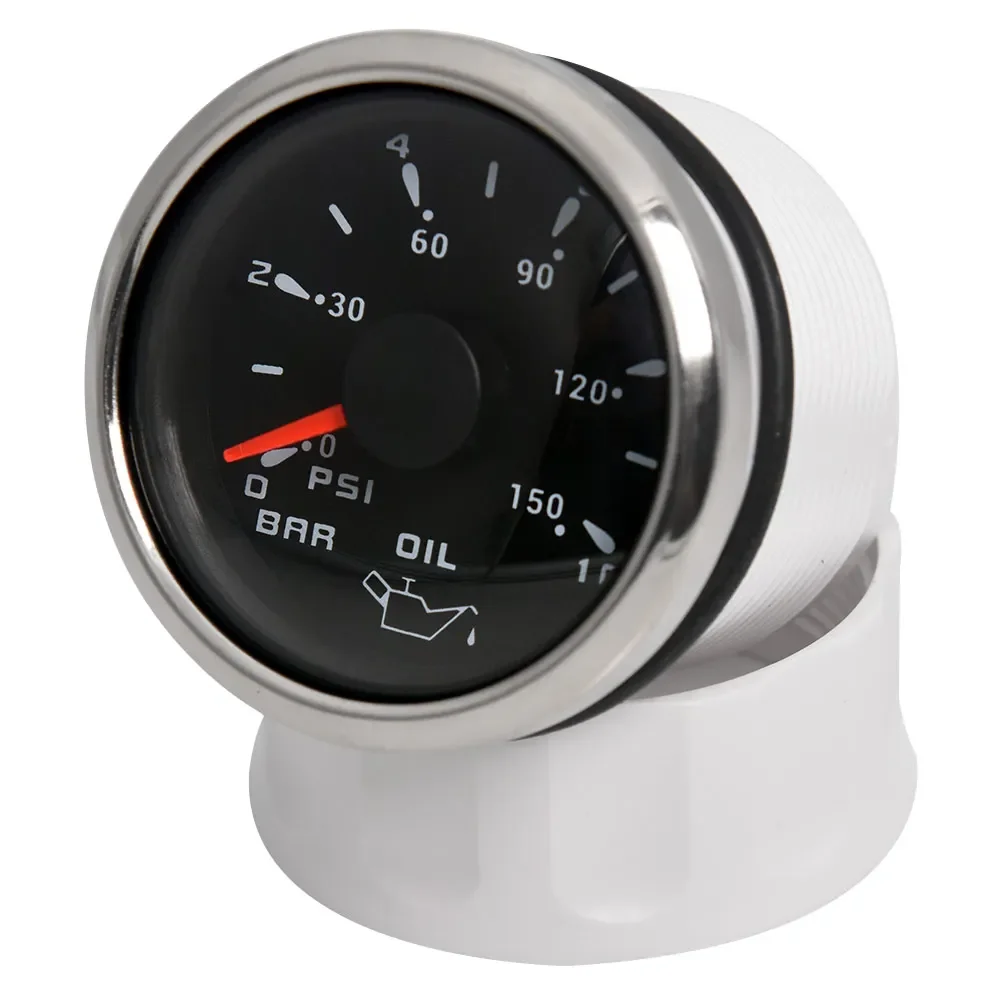 7 Color Light 52MM Pointer Oil Press Meter 0~10 Bar 0~150 PSI Oil Pressure Gauge