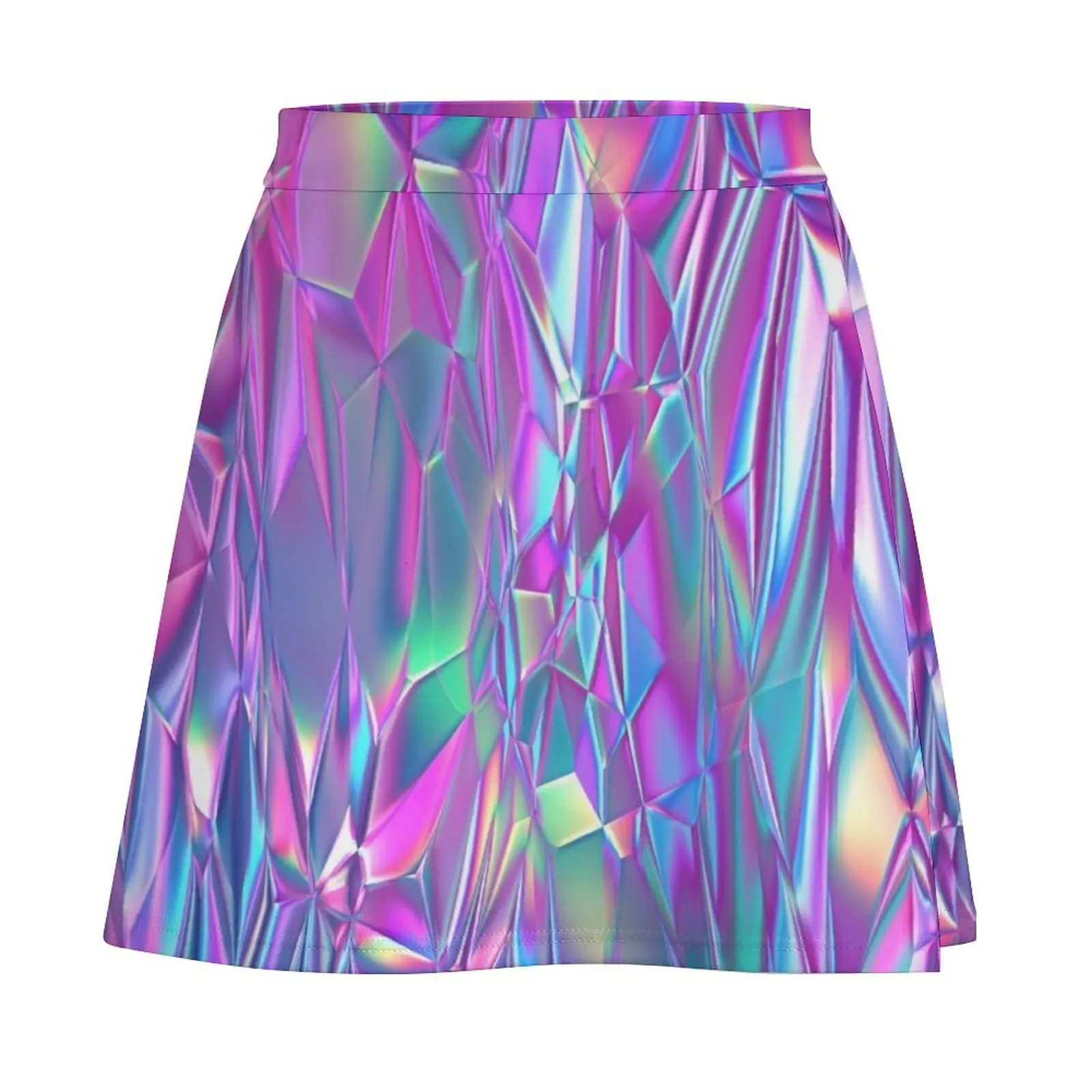 Purple Holographic Mini Skirt japanese style short skirts for women