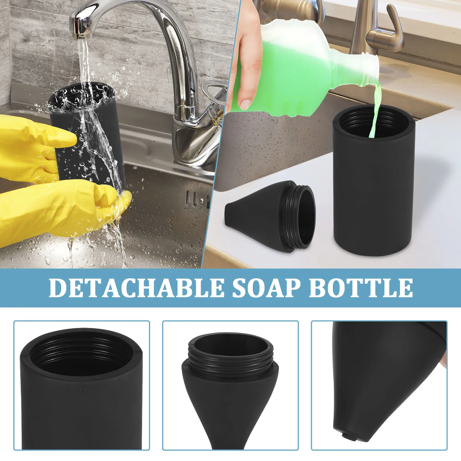 Silicone Refillable Dish Soap Squeeze Bottle