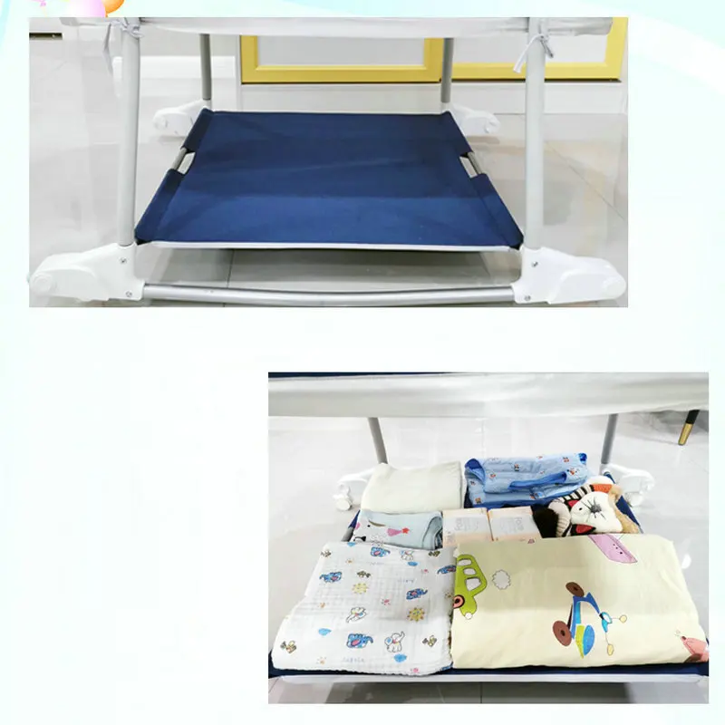 4-in-1 스위트 베이비 슬리퍼 침대 + 침대 옆 요람 + 놀이터 + 흔들 요람, 다기능  용 침대