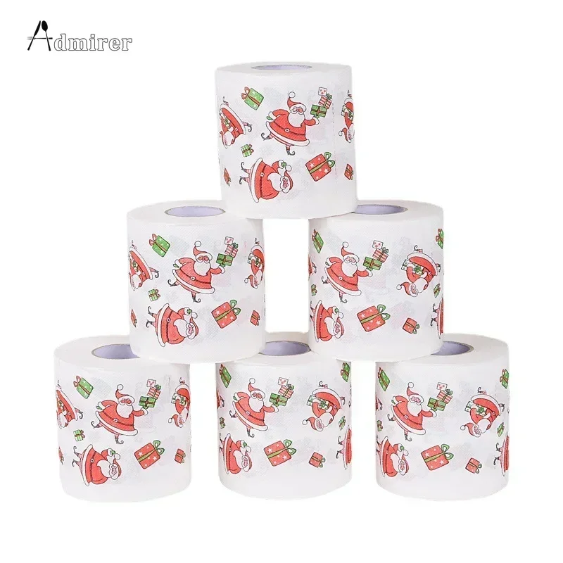 Toilet Roll Paper Christmas Toilet Roll Paper Home Santa Claus Bath Toilet Roll Paper Christmas Supplies Xmas Tissue Home New Year Decoration