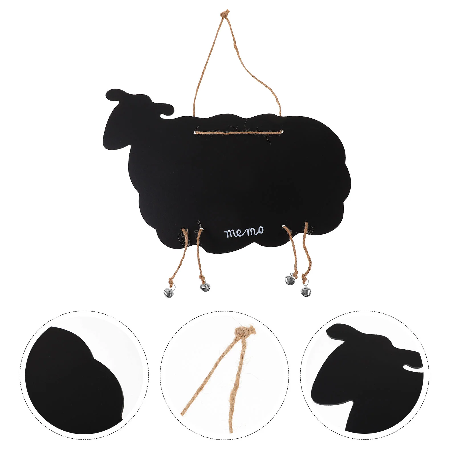 

1pc Goat Shape Hanging Blackboard Creative Hanging Message Board Blank Board