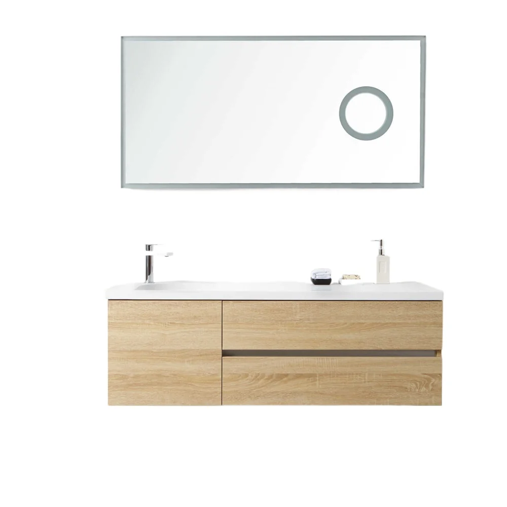 Factory Wall Mounted Solid Wood Bathroom Vanity Fashion Modern Bathroom Cabinet