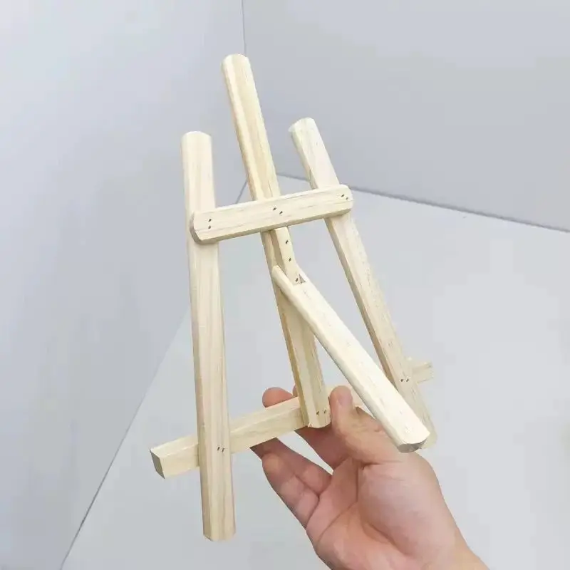 새로운 5개 세트 나무 미니 이젤 프레임 삼각대 디스플레이 홀더 회의 웨딩 테이블 명함 스탠드 어린이 그림 디스플레이 공예