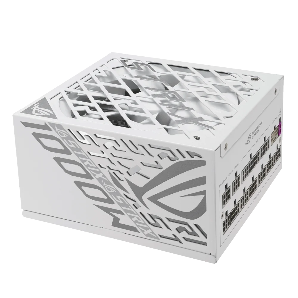 새로운 ROG STRIX 1000W 플래티넘 화이트 PC PSU 1000W 80+ 플래티넘 데스크탑 GaN 전원 공급 장치 12V 스위칭 전원 공급 장치 (PC 게임용)