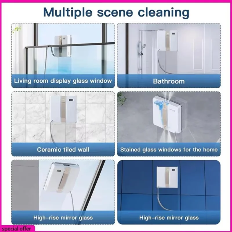 B59B-For ECOVACS WINBOT Mini Window Robot Replacement Parts- 6PCS Cleaning Pads& Cleaning Cloth Set