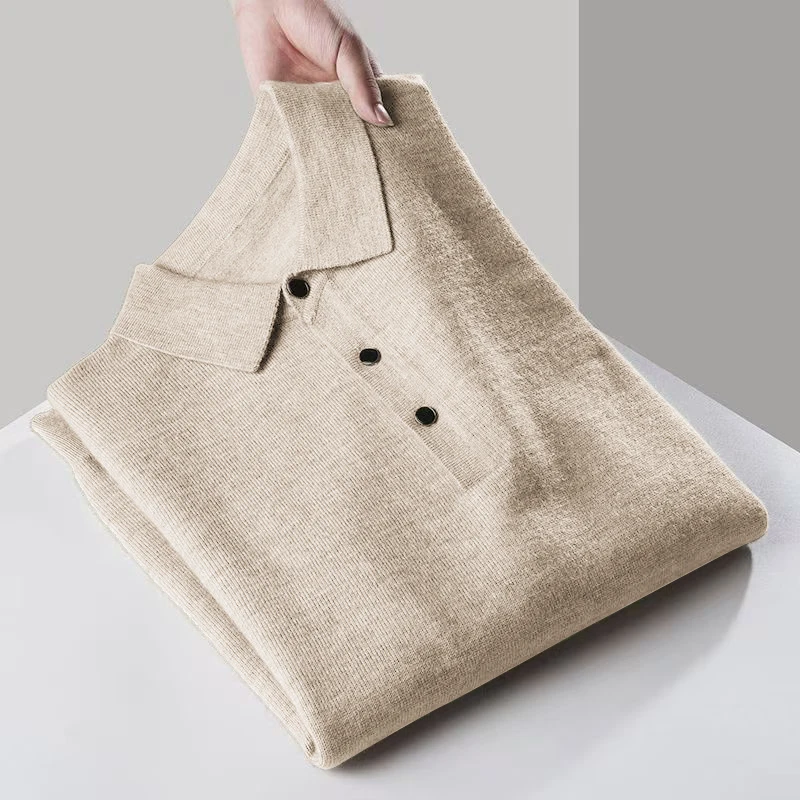 Mens Quarter zipper Sweater Long Sleeve Button Down Golf Shirts Casual Knitted Ribbed Dress Pullover outdoor Anti-pilling Men