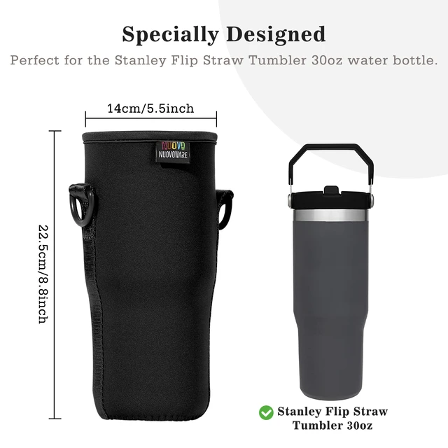 Water Bottle Carrier Bag for Stanley Flip Straw Tumbler 30OZ Bottle Pouch  Holder with Adjustable Shoulder Strap for Hiking Trave - AliExpress