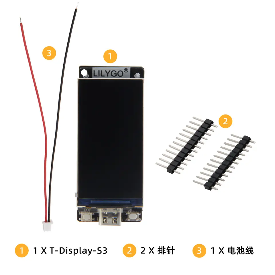 LILYGO T-Display-S3 1.9-Inch LCD Display Development Board with WiFi & Bluetooth 5.0 Wireless Module image 2