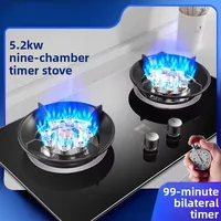 Cuisinière à gaz, double brûleur, cuisinière domestique à gaz GPL/gaz naturel, cuisinière à gaz encastrable haute puissance 4