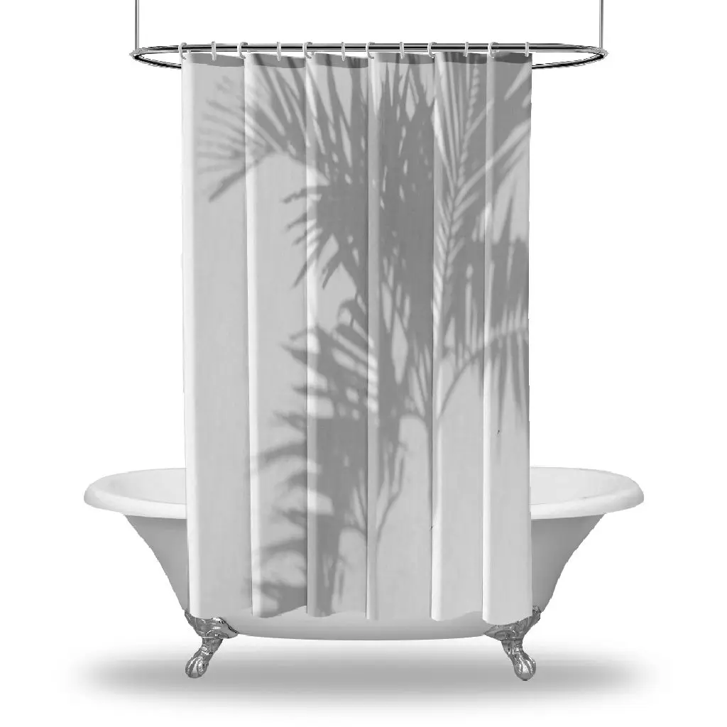 Shadow-Printed-Showers-Curtain-Waterproof-Button-Hole-Shower-Drapes-for ...