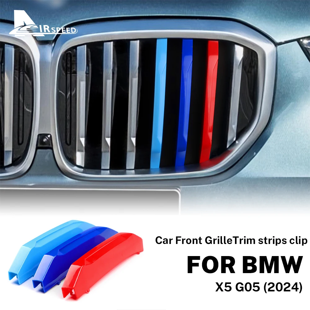 AIRSPEEDGrillStripesforBMWX5G052024CarFrontGridClipsCover